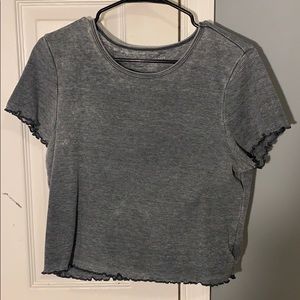 american eagle grey crop top